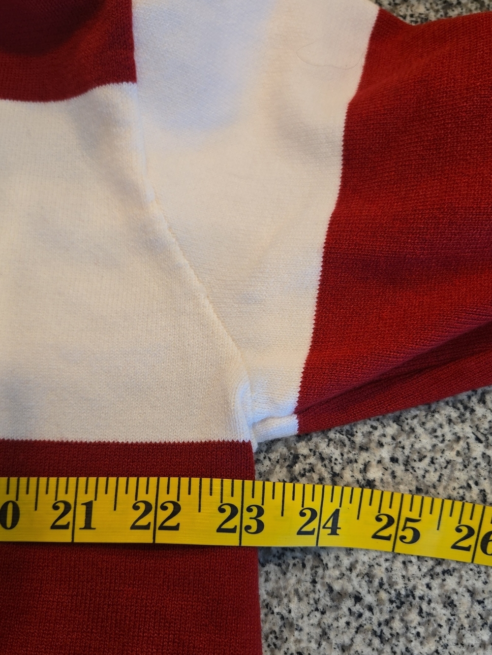 Mango Red & White Striped Polo Collar Relaxed Fit Sweater Size S - Picture 6 of 13
